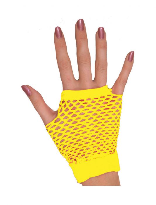 verkoop - attributen - Handschoenen - Handschoenen net kort fluo geel